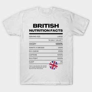 British Nutrition Facts T-Shirt